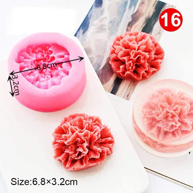 3D силиконовые формы, формы для роз, ароматерапия, гипсовые изделия, глиняная форма для свечей, пион, гипс, инструмент для выпечки своими руками