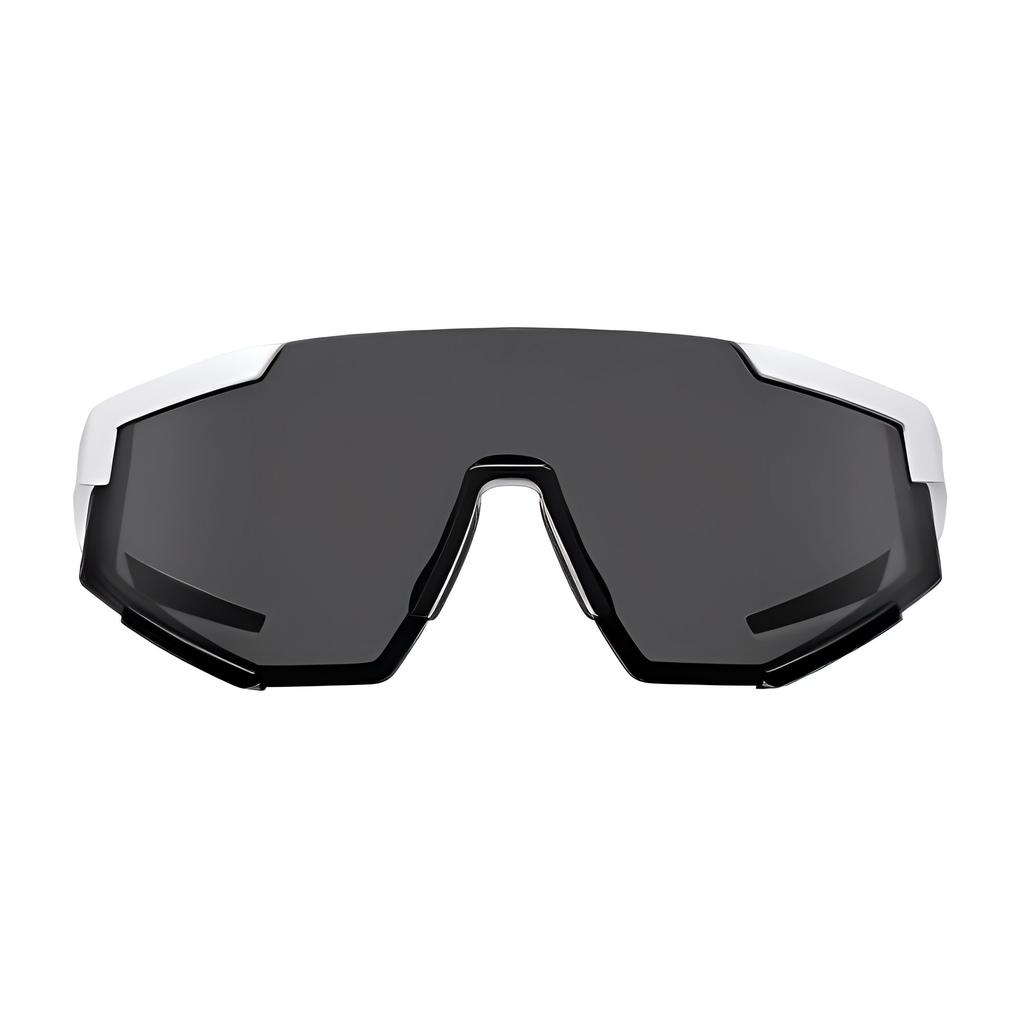 Prada Fashion Trendy Personality Cool Geometric Frame Irregular Shape Sunglasses Men sunglasses White SPS04WETWKFE06FC039
