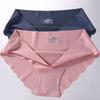 2Pcs/Set Seamless Silk Women's Panties Briefs Women Underwear Female Underpants Comfortable Silk Panty Sexy Woman Lingerie M-XL