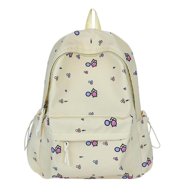 Schoolbag new Japanese-style cute girl's backpack, haha fun lightweight backpack, versatile for students, middle and high school students