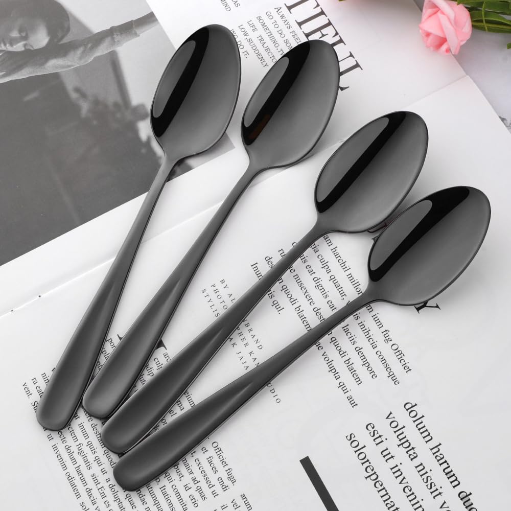 Набор столовых приборов Buyer Star Dinner из нержавеющей стали, 6 ложек, сталь, 18,3 см, стильная, толстая, можно мыть в посудомоечной машине…