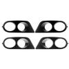 2X Car Front Bumper Grill Fog Light Cover Grille Trim Honeycomb Mesh For BMW E46 M3 2001 2002 2003 2004 2005 2006 Accessories
