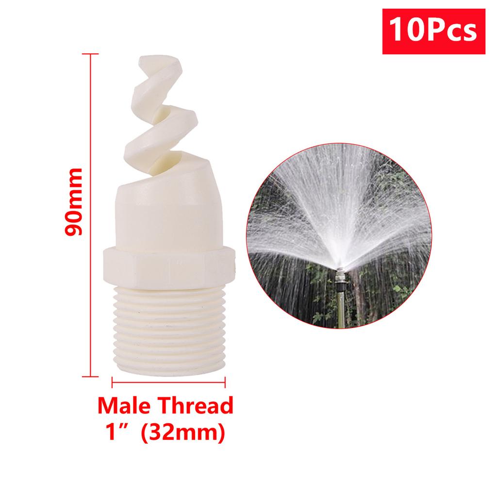 Spiral Cone Atomization Nozzle 1/4" 3/8" 1/2" 3/4" 1" Male Thread Plastic Sprayer Head Stainless Steel Irrigation Mist Sprinkler