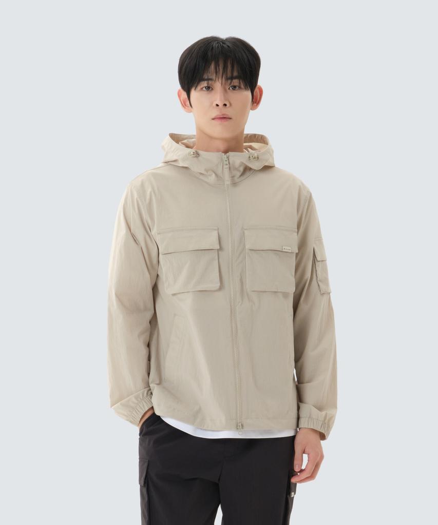 Ветровка Snowpeak Apparel Root Out с карманами (S26Mmrwb60) Светло-бежевый