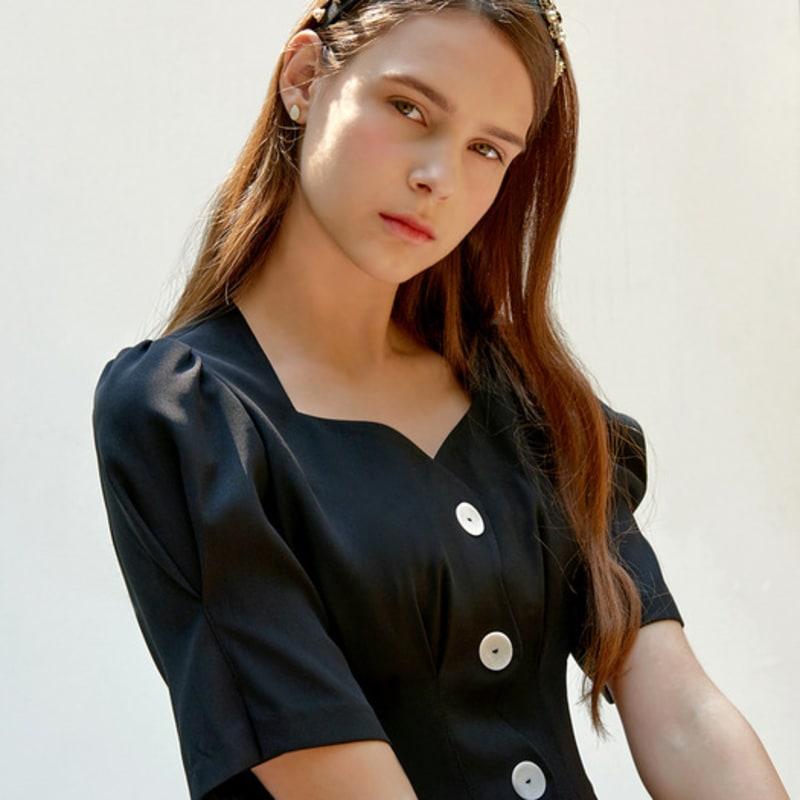 LUDE Цветочный Кристальный Жемчужный Ободок для Волос _ Черный