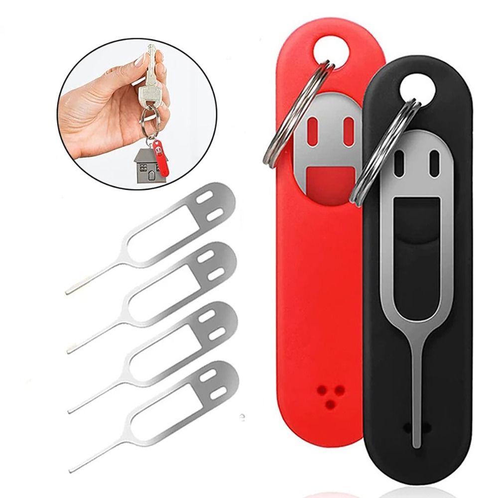 1Pcs Portable SIM Card Removal Tool Mobile Phone Keychain Charm Durable Card Pin for Smartphones