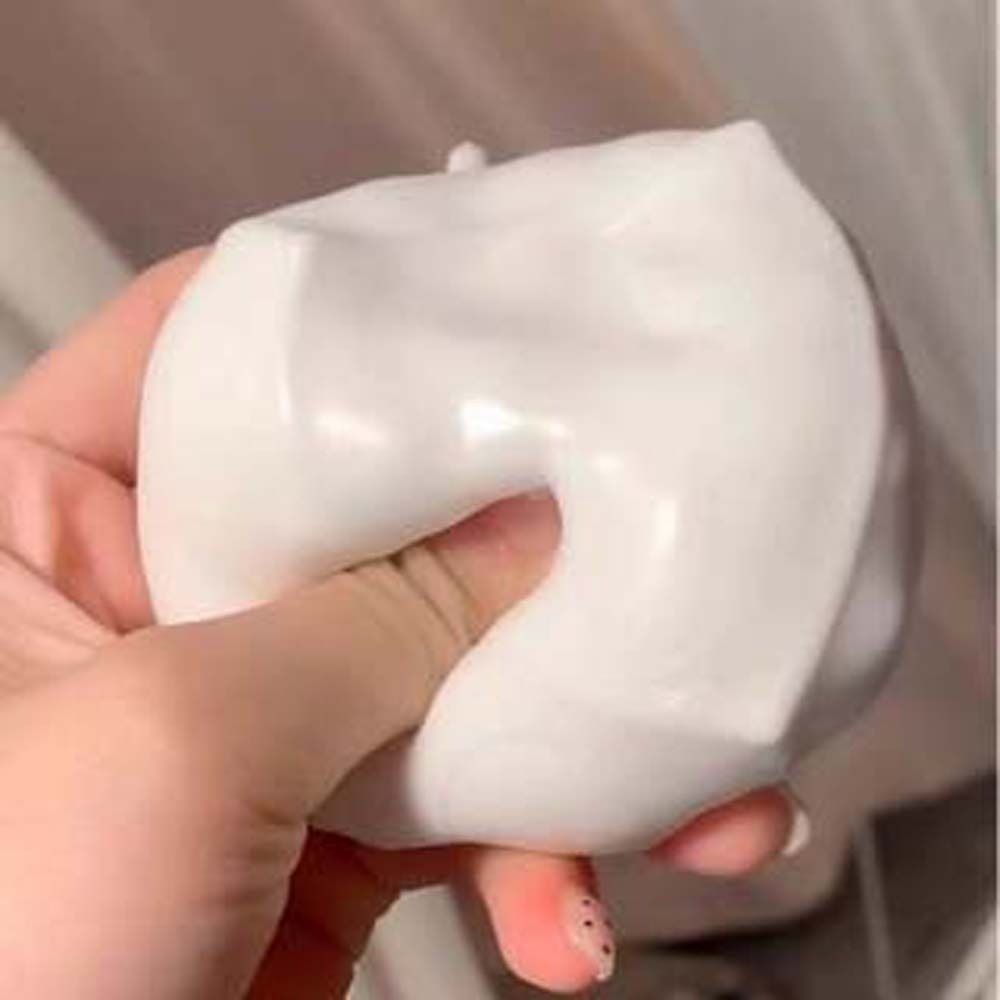 Crackling Tofu-Shaped Squeeze Toy Sound Effects Handmade Ball Realistic Food Pinch  for Kids Adults
