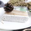 Box of 200 Double-Headed Bamboo Cotton Swabs for Ear Cleaning & Makeup Removal