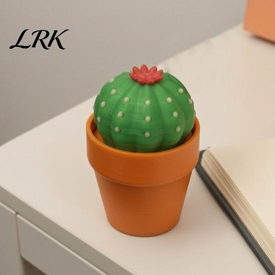 3D-печатное украшение-кактус, игрушка-кликкер для снятия стресса, фигурка-украшение в виде суккулента для рабочего стола, мини-портативная сенсорная игрушка для взрослых, расслабляющая