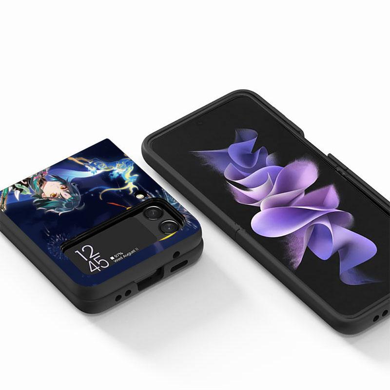 Чехол для Samsung Galaxy ZFlip3 ZFlip Z Flip 3 5G Z Flip 4 Flip3 Flip4 zflip Жесткий чехол для ПК Game Genshin Impact Anime Shell