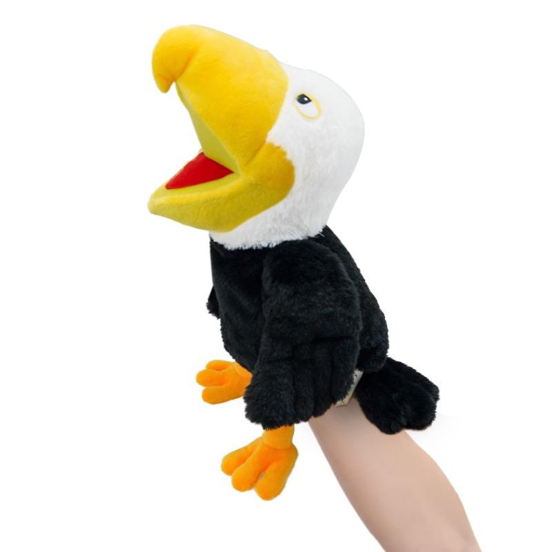 Новая трансграничная птица животное ручная кукла большой клюв попугай игрушка для успокоения детей оптом кукла орел