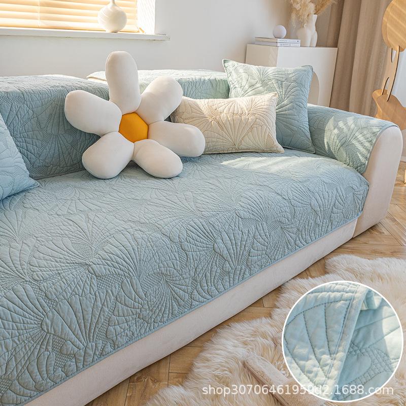 Подушка для дивана Универсальная для четырех сезонов Летний нескользящий коврик Доступная роскошь Простой современный Высококлассный чехол для дивана Чехол для подушки сиденья Ткань