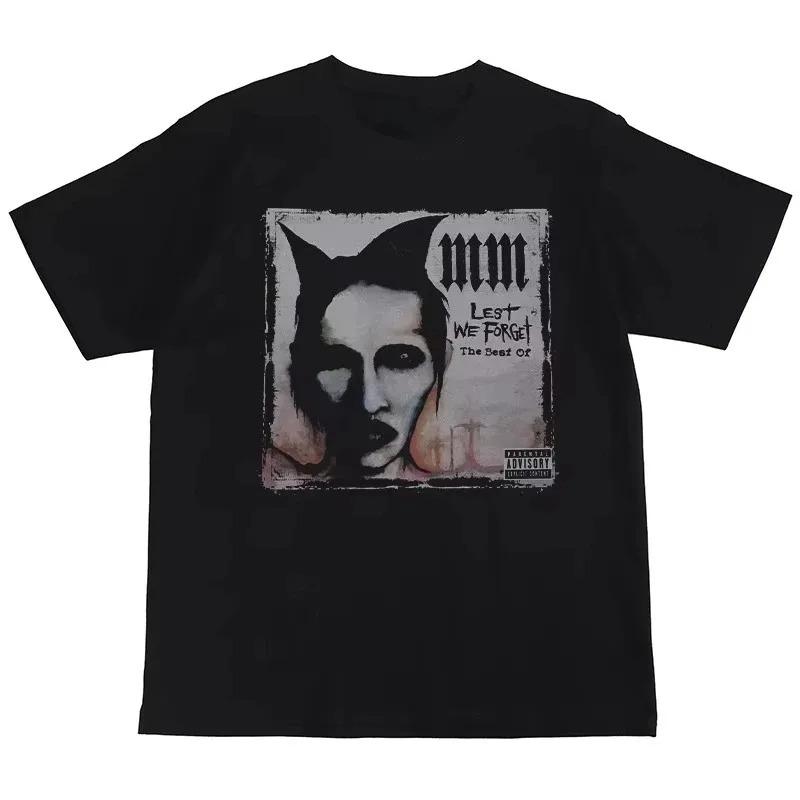 Marilyn Manson "Portrait of an American Family" Предупреждение для родителей Графическая Унисекс Тяжелый Хлопок Оверсайз Уличная Футболка