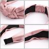 Popular Solid Color Satin Headband Simple Cross Knotted Headband Women'S Temperament Small Fresh Hair Accessories