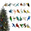 Sea Glass Bird Advent Christmas Calendar, 2D Acrylic Christmas Countdown Decor with 24 Ornaments for Home, Tree, Car Mirror
