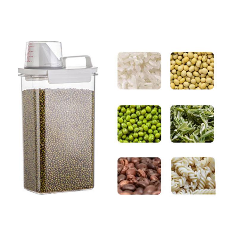 Резервуары для хранения с крышками. Герметичный дозатор стирального порошка. Многоразовый герметичный пластик.