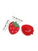 20pcsWooden Strawberry Wood Button Clothing Accessories Children's Cartoon Shape Buttons