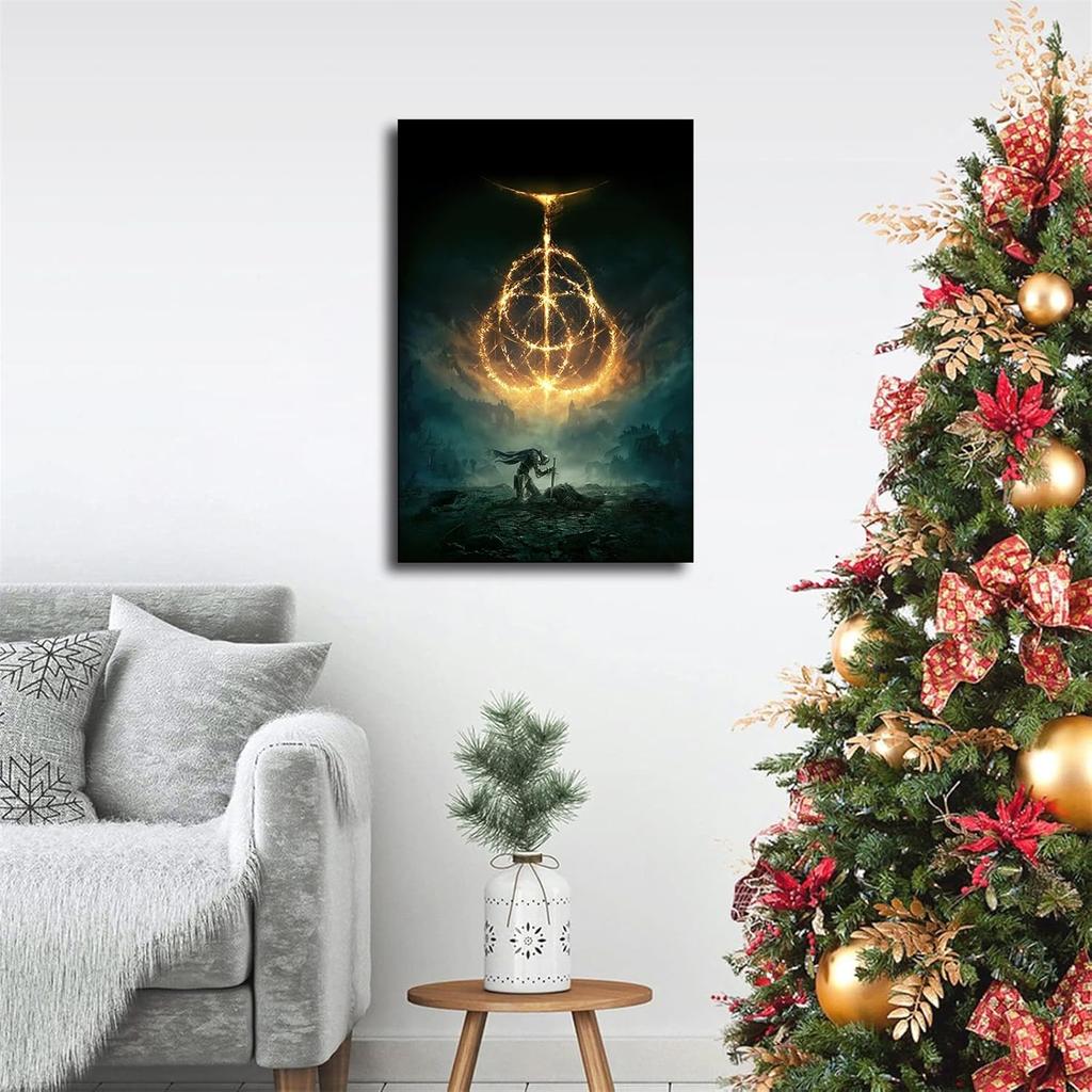 Постер Elden Ring Видеоигры Холст Арт Постер и Настенное Искусство Принт Картины Современная Семейная Спальня (08×12 дюймов-Без рамы)