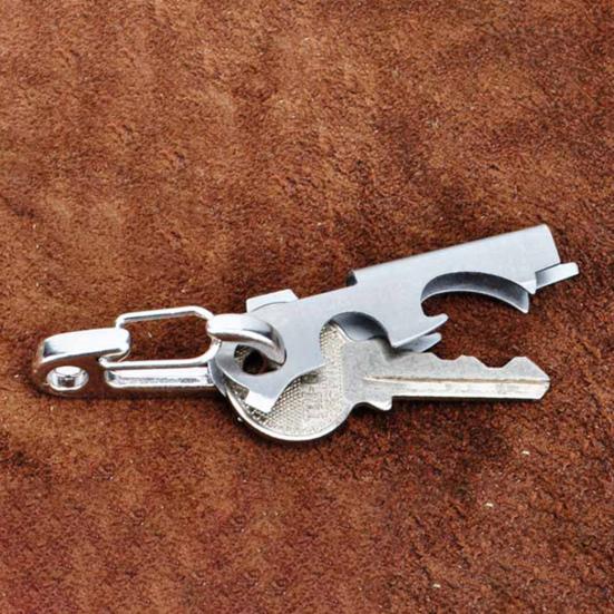 Вешалка для инструментов 8 в 1, брелок из нержавеющей стали, универсальный легкий антикоррозийный инструмент для наружного или повседневного использования