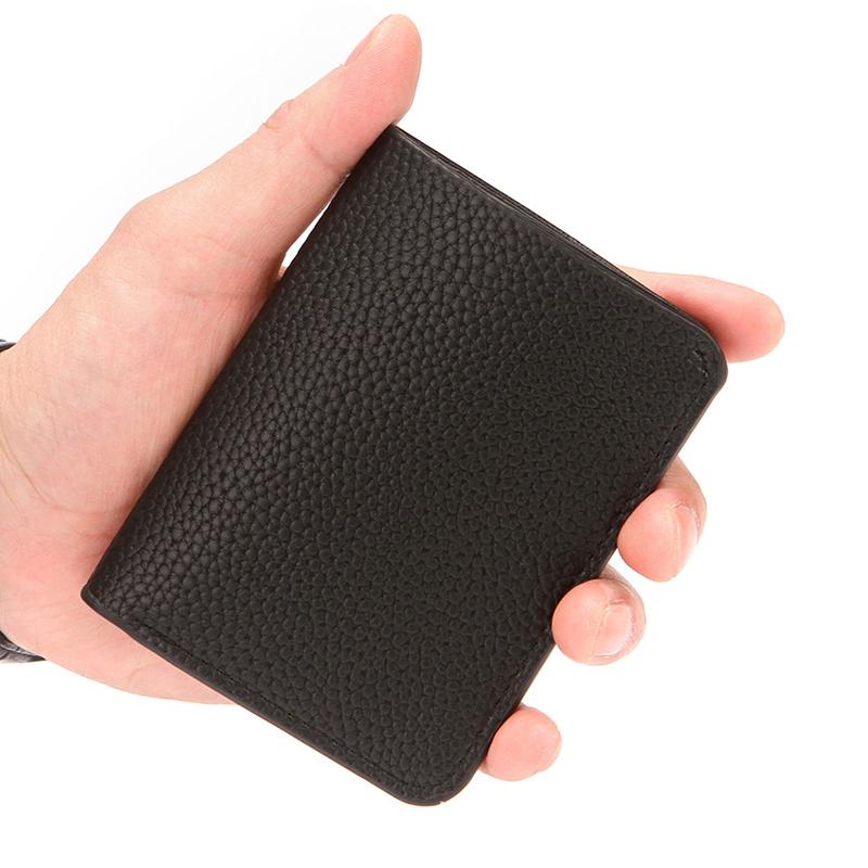 Fashion Pu Leather Men Wallet Mini Coin Purse Driver'S License Card Holder