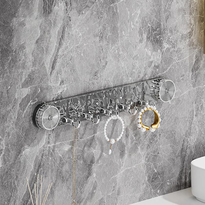 5 крючков, вращающиеся крючки с присоской, прочная несущая вешалка для полотенец в ванной, настенная, волнообразная, с крючком