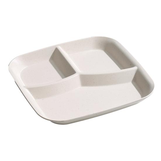 Rectangle Dinner Plate 3 Compartments Food Grade PP Dishwasher Safe Adults Kids Breakfast Snack Vegetable Meal Food Serving Dish Kitchen Supplies