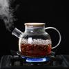 Large Transparent Glass Teapot Stovetop & Microwave Safe Kettles for Brewing Hot or Cold Tea