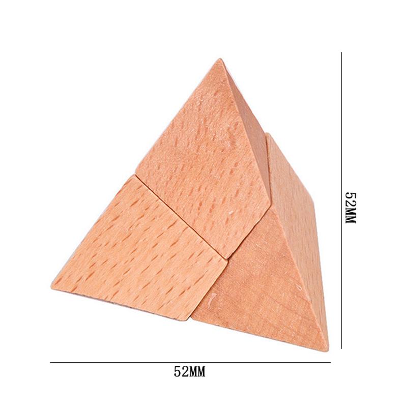 Luban Lock Puzzle Unlock Interlock Game IQ Test Wooden Brain Teasers For Adults Kids Logic Smart Mind Challenge Educational Toys