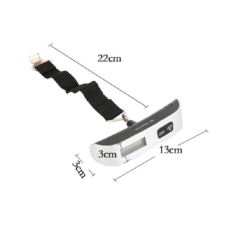 Portable Luggage Scale with LCD Display, 50kg / 10g, Electronic Hanging Scale