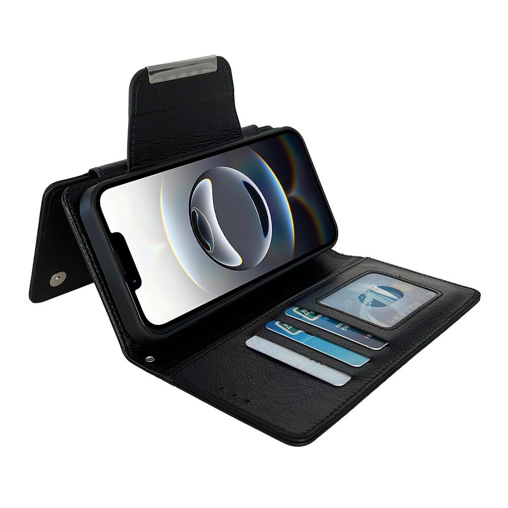 Чехол для iPhone 16e Съемный 2-в-1 Магнитная застежка Кожаный кошелек Чехол для телефона