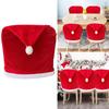 Christmas Santa Hat Chair Cover Christmas Decoration New Year 2023 Table Ornaments for Home Dinner Banquet Slipcovers
