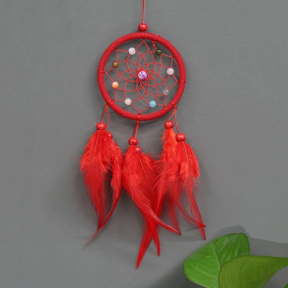 Feather Dream Catching Net Pendant With Tassels Home Wall Decoration New Wind Chime Pendant Room