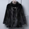 Women Imitation Mink Coat Imitation Fur Jacket Imitation Mink Hair Stand-up Collar Short Jacket Version Mother Outfit Middle-aged and Elderly