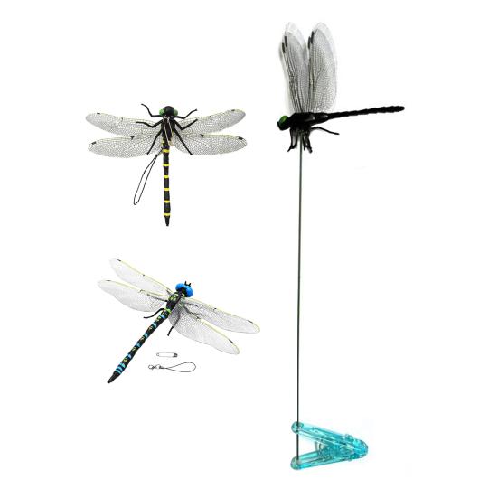 1/5/10Pcs Fake Dragonfly Decoration Weather-resistant Fly Repellent Simulated Dragonfly Model Indoor Outdoor Garden 3D Dragonfly Ornament
