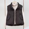 Casual Fashion Down Vest Women's 2025 Autumn and Winter Small Man Flip Cover and Thin Vest White Duck Down Vest Tide