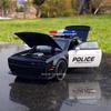Scale 1:32 Hellcat Police Car Charger Challenger 1970 Model Toy Alloy Diecast Pull Back Sound Light Vehicle for Boys Presents