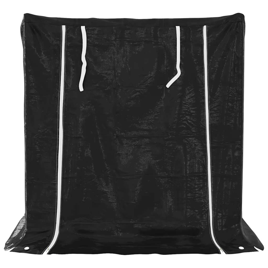 Firewood Rack with Rain Cover 101 x 61 x 110.5 cm Galvanized Steel