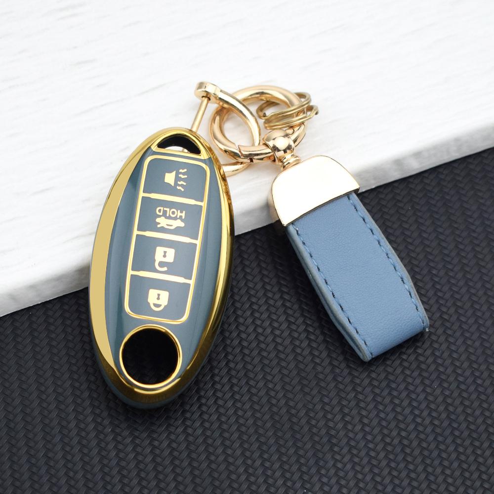Чехол-брелок из ТПУ с 4 кнопками для автомобиля NISSAN Maxima Altima Versa Sentra Sunny Sylphy Teana Qashqai X-Trail Juke Набор чехлов для брелока