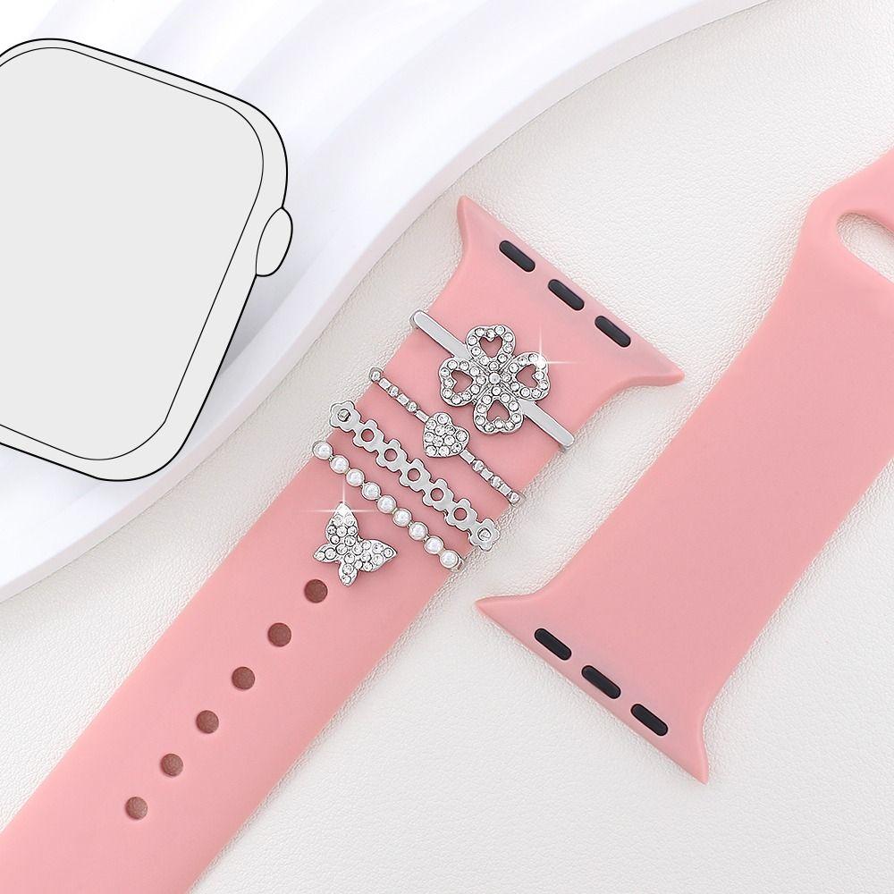 Diamond Strap Decorative Ring Watch Band Metal Charms New Ornament for Apple Watch Band Smart Watch