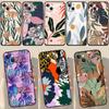 Vintage Leaves Flower Case For iPhone X XR XS Max 12 13 Mini 7 8 Plus SE 2020 11 12 13 14 15 Pro Max Back Cover