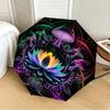1pc Mushroom Mandala Automatic Open/Close Umbrella, Folding Compact Umbrella with Lightweight Design for Women/Men yy251028146