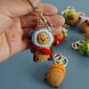 Wool Making Capybara Keychains Kapibala Crochet Keyrings Knitting Capybara Doll  Women Girls