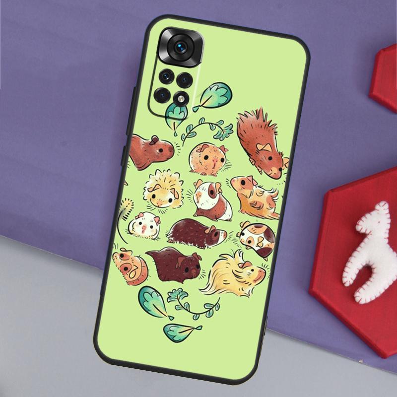 Забавный чехол с рисунком морской свинки для Xiaomi Redmi Note 14 13 12 Pro 11 9 10 9S 10S 11S 12S Redmi 14C 10C 12C 13C