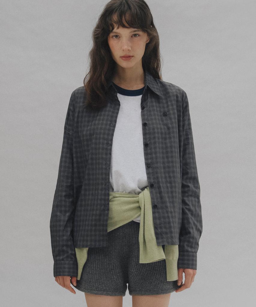 ANDNEEDS Veil Check Shirt (Charcoal)