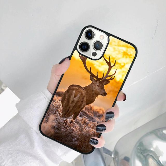 Охота на оленя Закат Чехол для телефона Для iPhone 17 Air 15 Pro MAX 16 Plus 14 12 11 13 coque