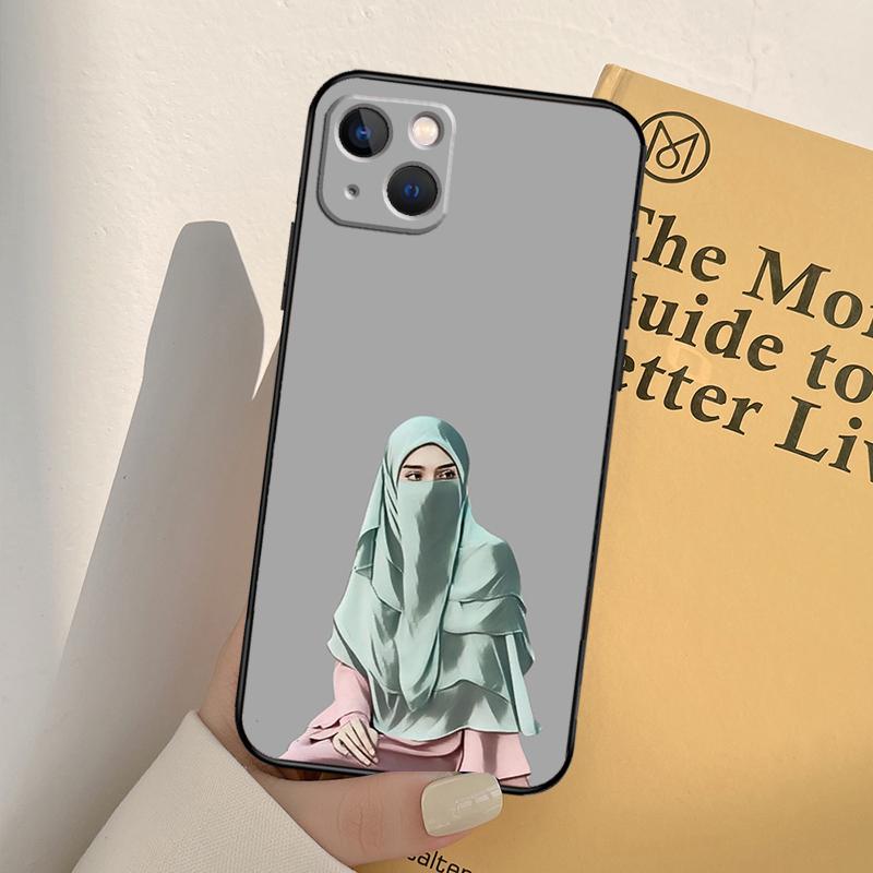 Muslim Islamic Hijab Gril Phone Case For iPhone 12 11 13 14 Pro Max X XR XS Max 7 8 Plus SE 2020 12 Mini 13 Mini Cover