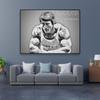 Gym Room Art Decor Arnold Schwarzenegger Poster Motivational Quote Inspirational Prints Sports Boxing Wall Art Canvas Printing