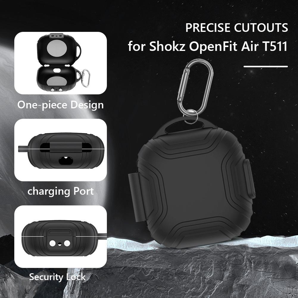 Силиконовый чехол-накладка противоударный мягкий защитный чехол для наушников чехол для зарядки наушников для беспроводных наушников Shokz OpenFit Air T511