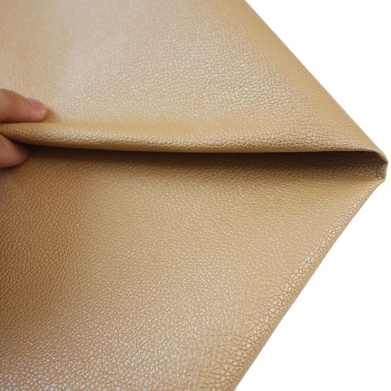 100x140cm Litchi PU Leatherette Faux Synthetic Leather Fabric for Sewing Bow Bag Brooches Sofa Car DIY Handwork Material Sheets