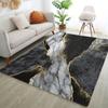 Luxury Black Marble Print Kitchen Mat Soft Thickened Kitchen Floor Mat Waterproof Non-slip Oil-proof Floor Mat Runner Rug